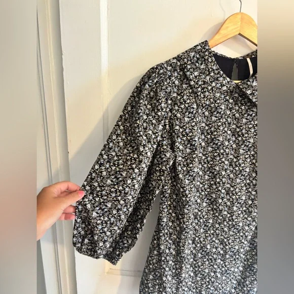 Free People Floral Puff Sleeve Mini Dress - Picture 5 of 10